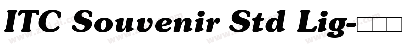 ITC Souvenir Std Lig字体转换